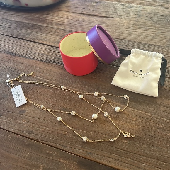 Kate Spade Gold and White Layered Necklace - Picture 10 of 10